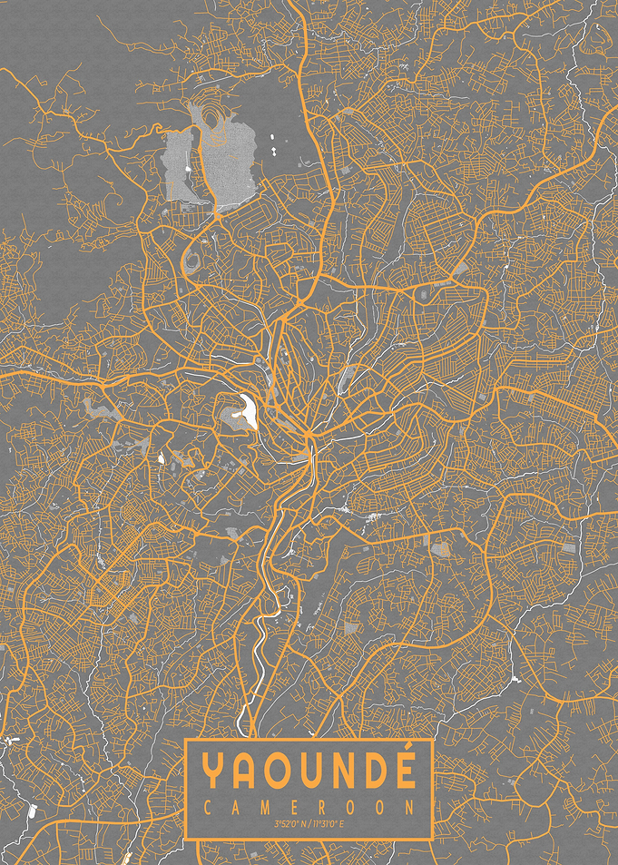 Yaounde City Map Bauhaus