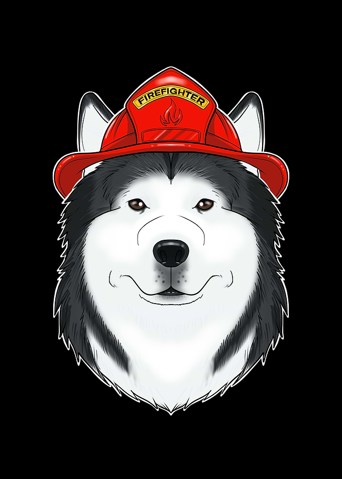Firefighter Husky Canine