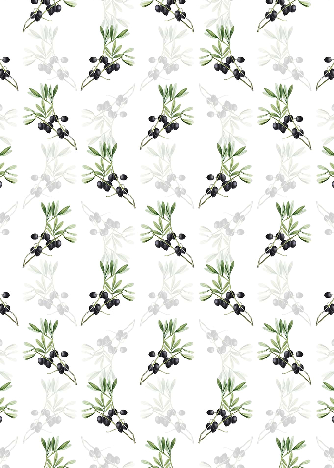 Olive Tree Branch Pattern