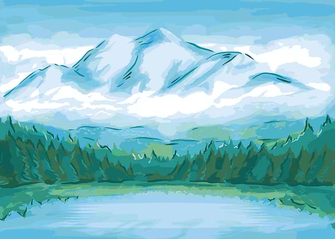 Mountain landscape waterco