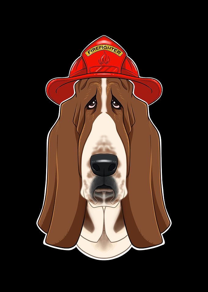 Firefighter Basset Hound