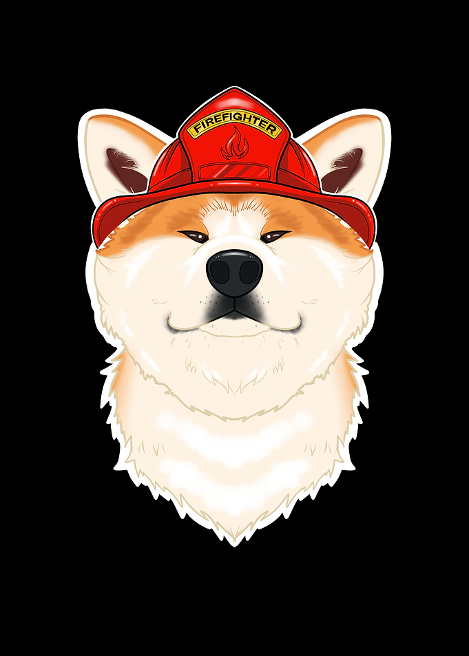 Firefighter Akita Inu
