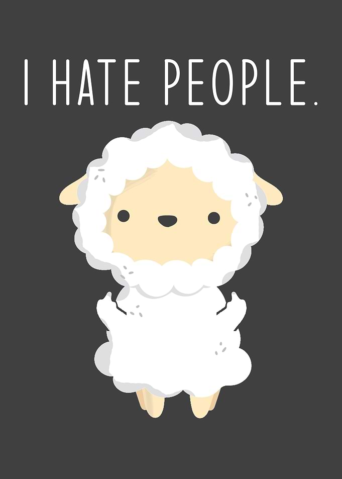 Funny Sheep Say I Hate