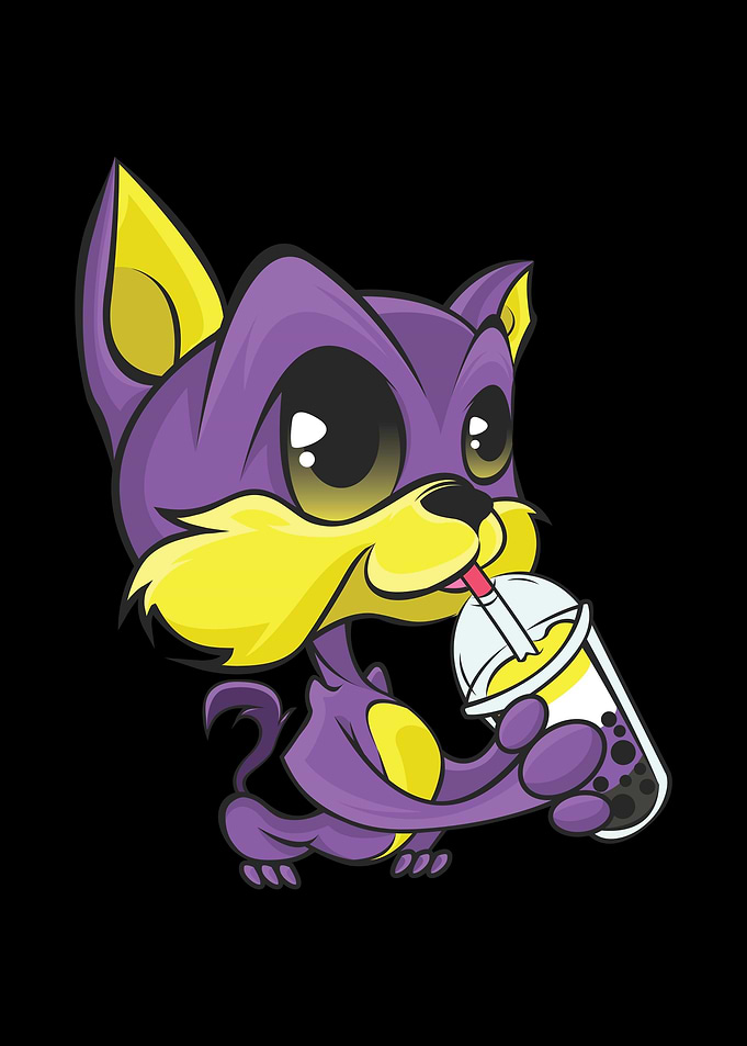 Cat Nonbinary Bubble Tea