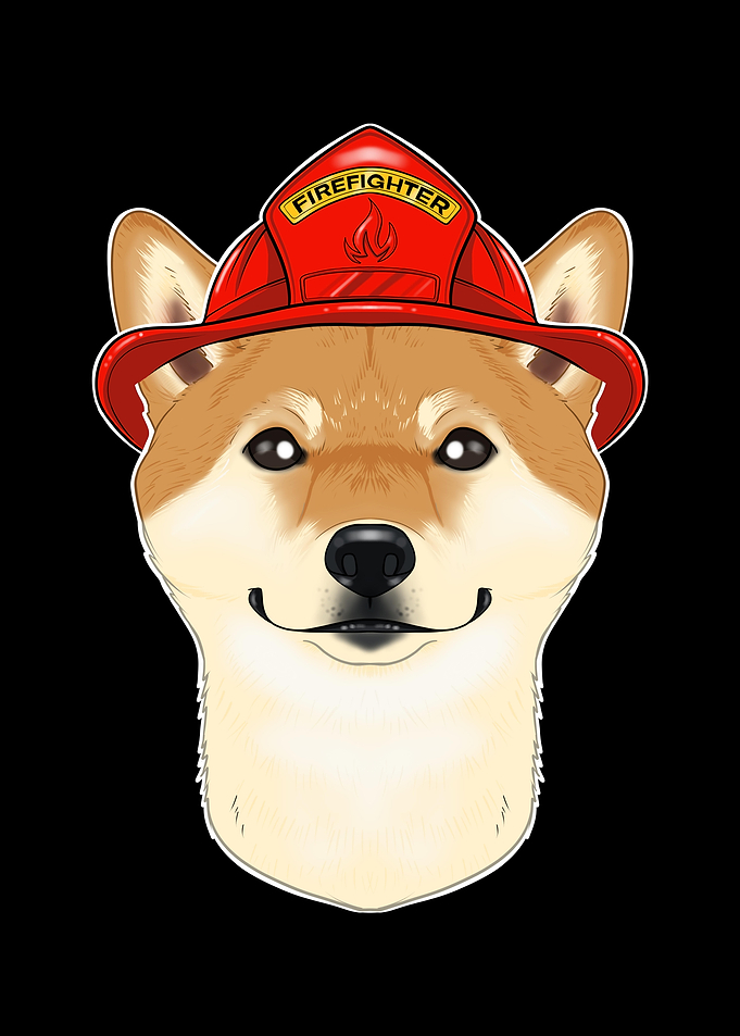 Firefighter Shiba Inu