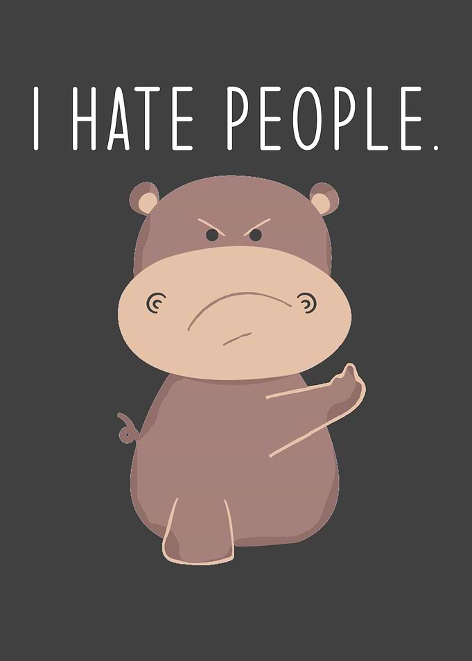 Funny Hippopotamus Say I