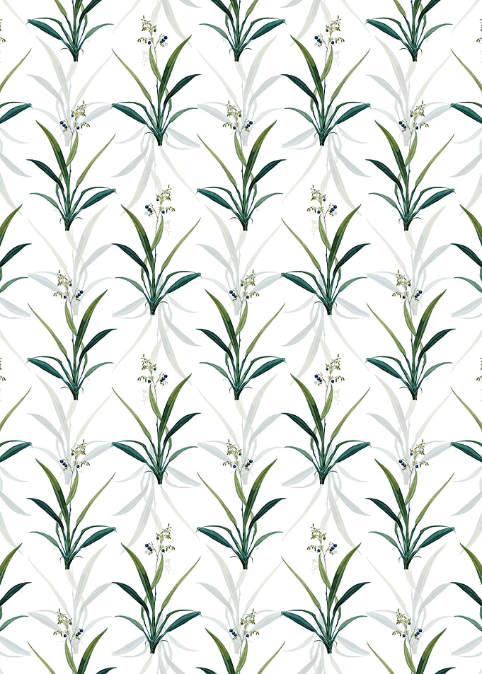 Floral Flax Lilies Pattern