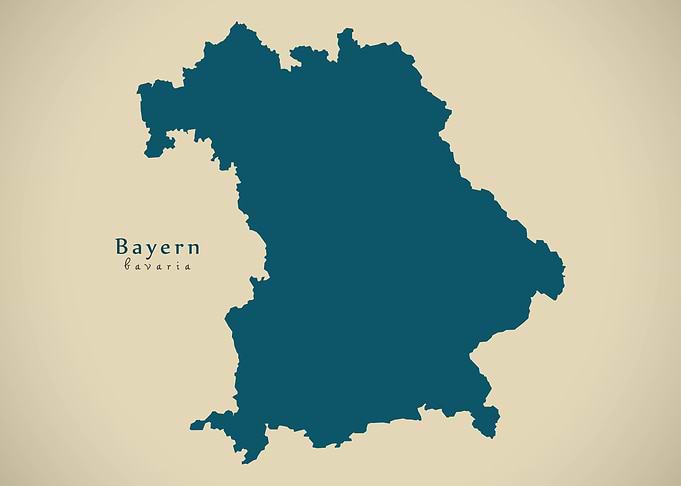 Bavaria federal state map