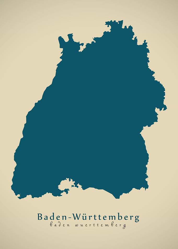 Baden Wuerttemberg map