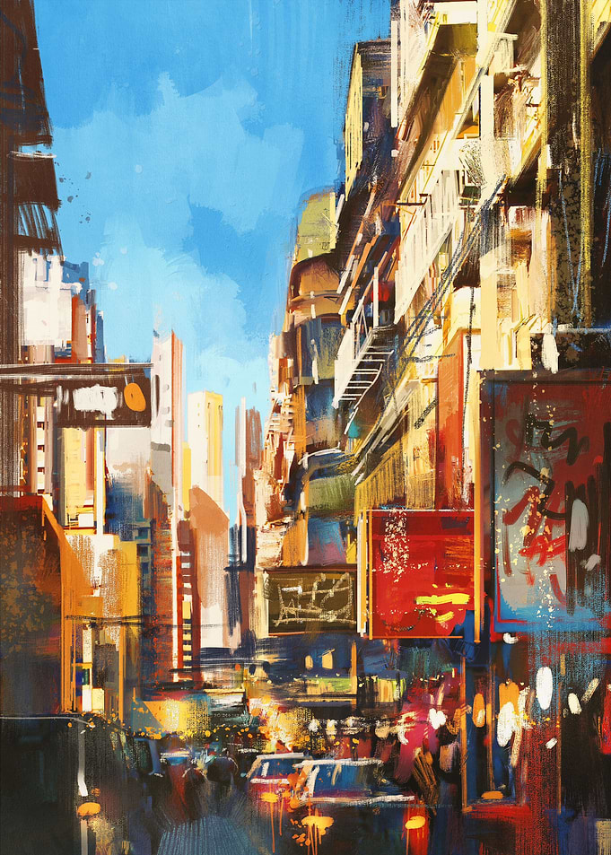 clear sky city life