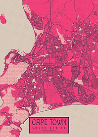 Cape Town Map Blossom