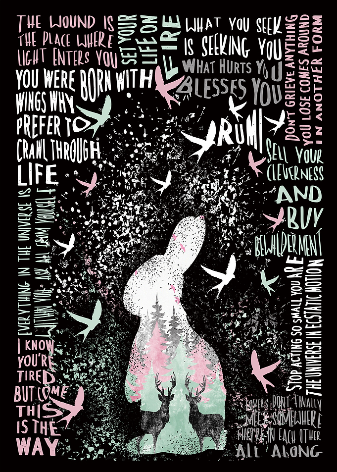 Rumi text art