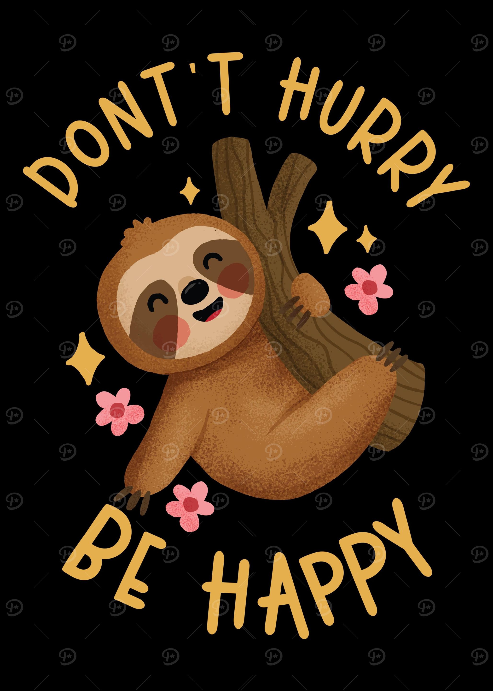 Lazy Sloth Happy