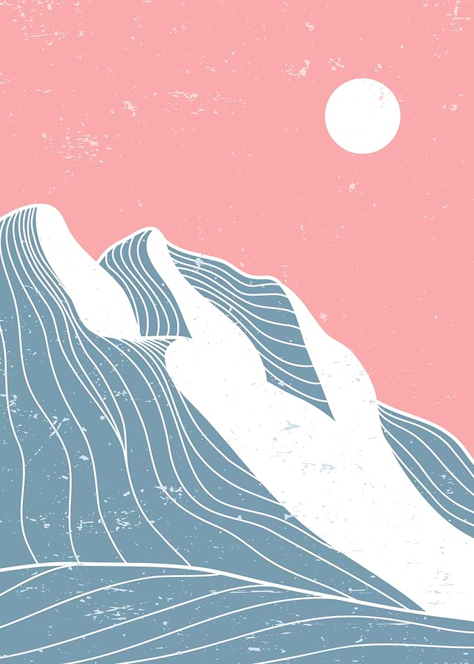 Abstract Mountain art