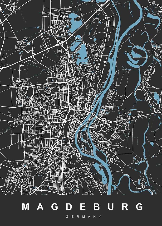 MAGDEBURG Map GERMANY