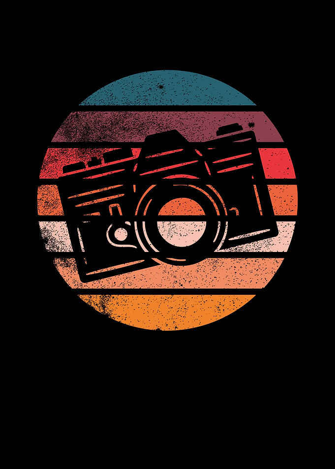 Colorful vintage camera