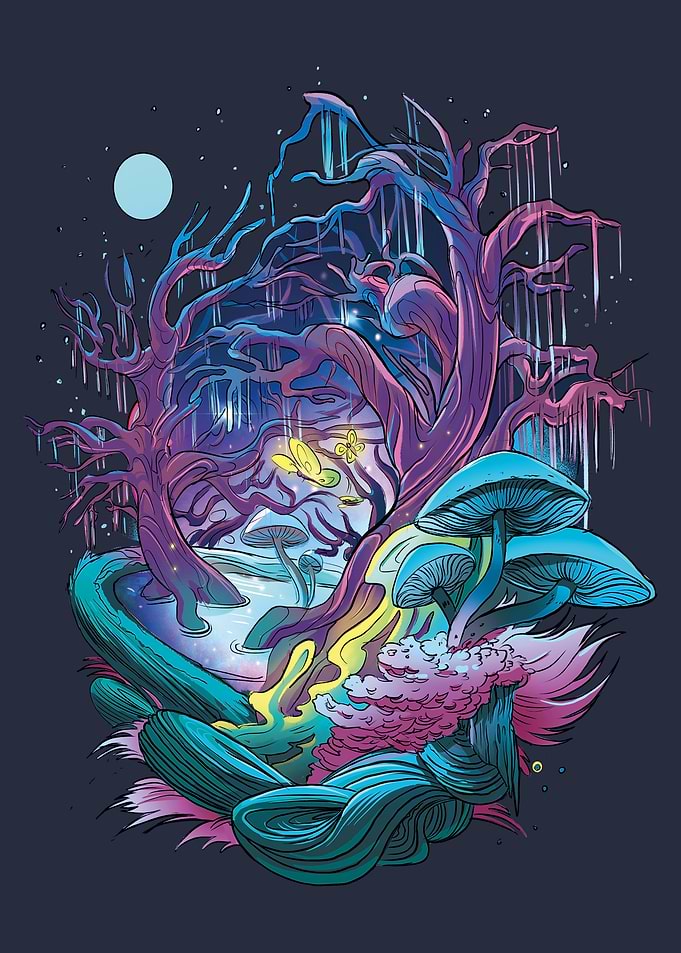 Fantasy forest mushroom