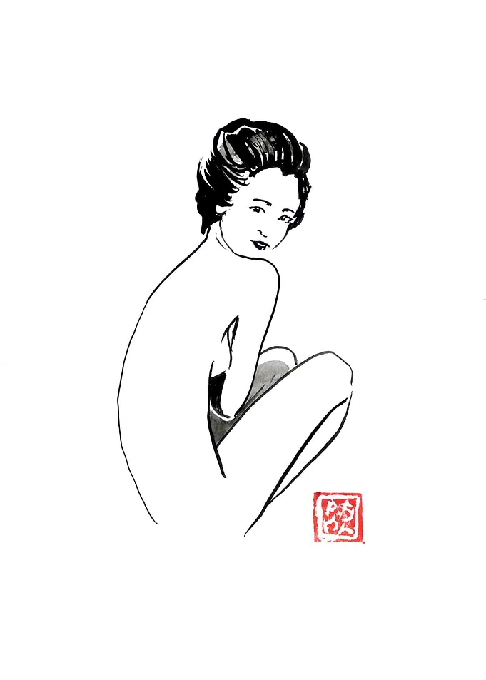 geisha nude back