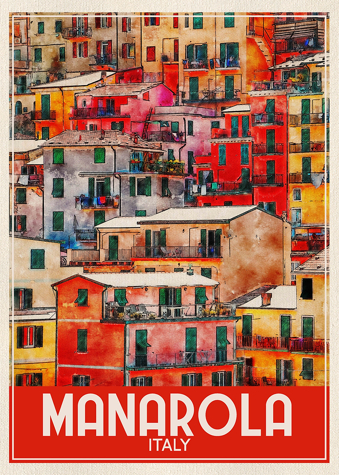 Travel Art Manarola Italy