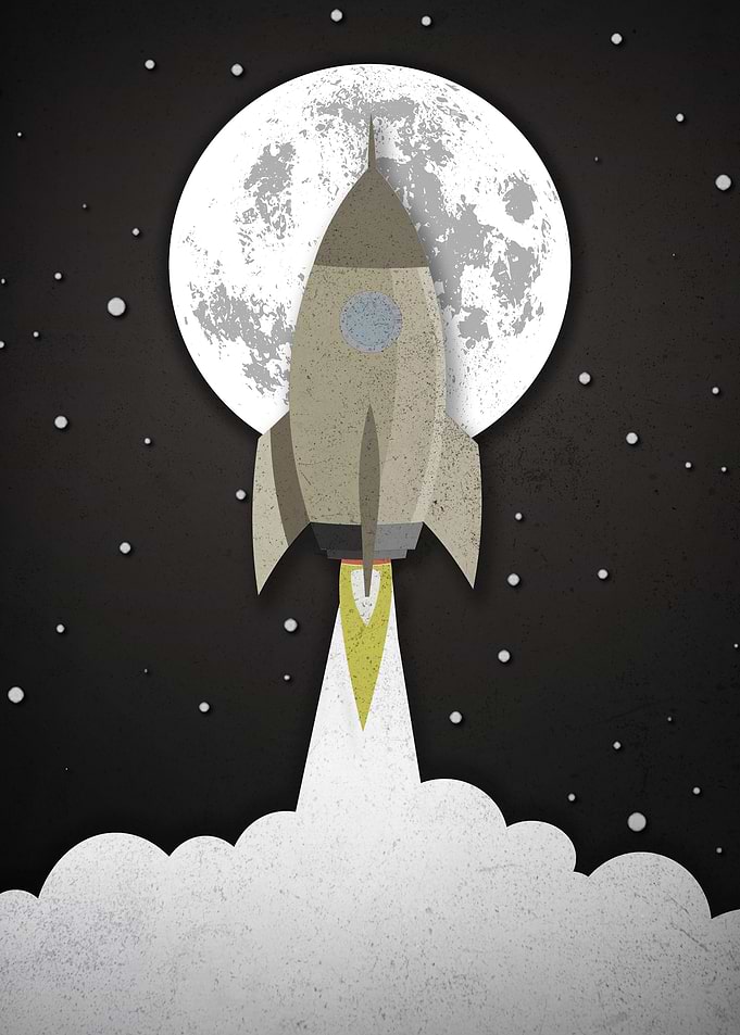 Old Style rocket lift off