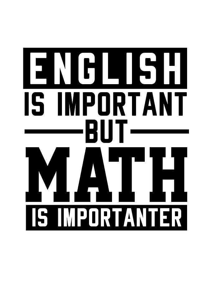 English Is Important Math