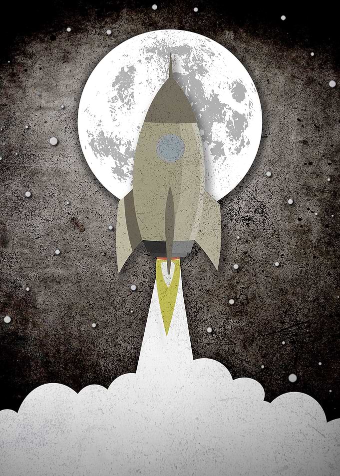 Old Style rocket lift off