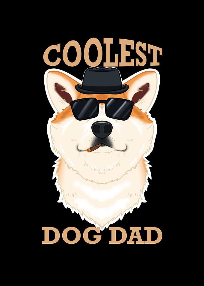 Dog Dad Akita Inu
