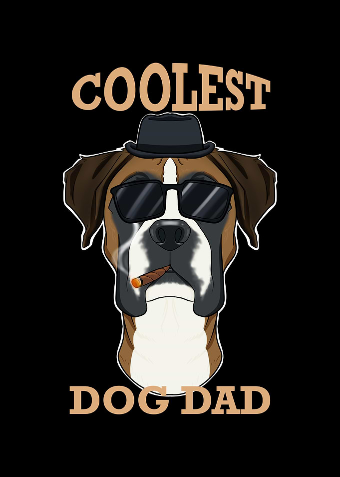 Coolest Dog Dad I Boxer