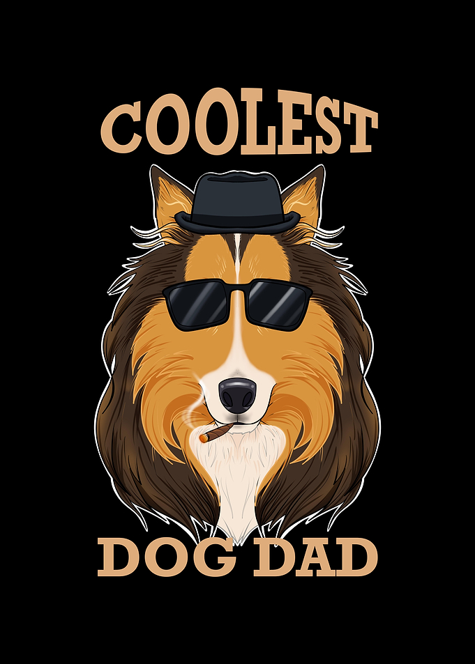 Coolest Dog Dad I Collie