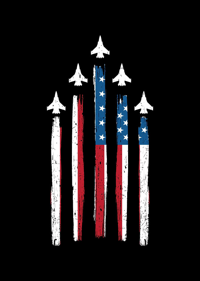 Airplane American Flag