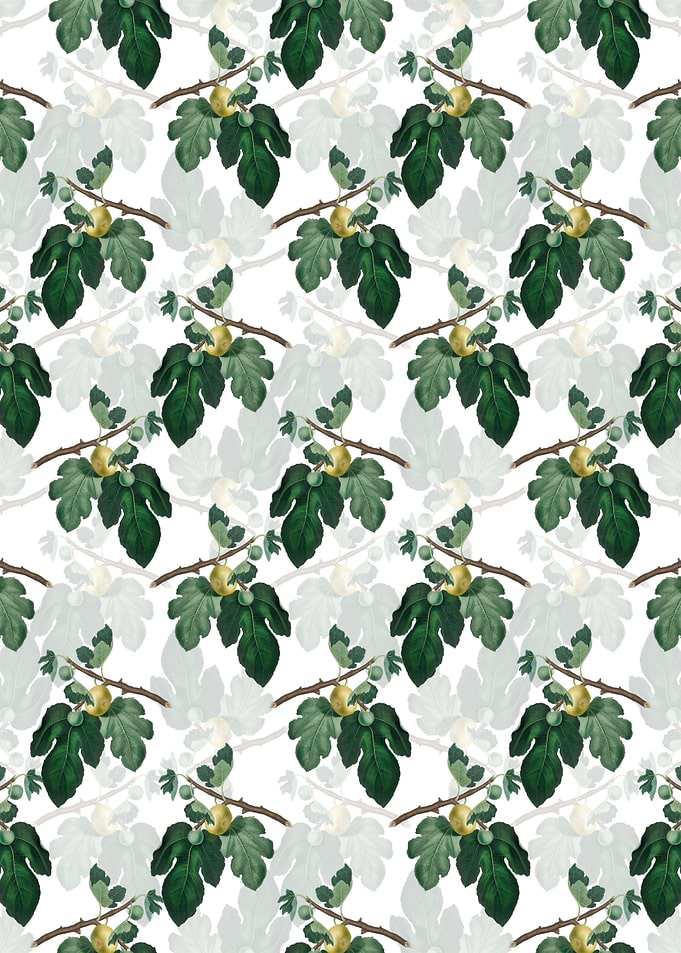 Vintage Floral Fig Pattern