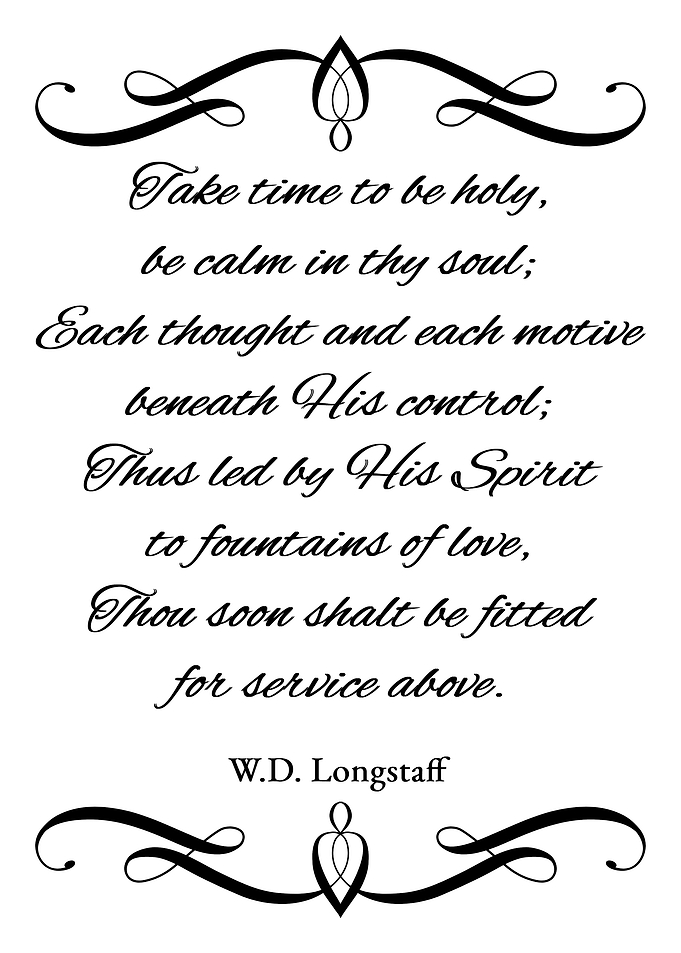 Take Time to Be Holy