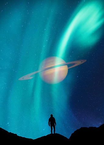 Saturn Northern Lights
