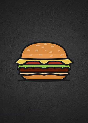 burger design illustration