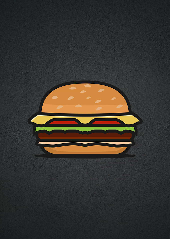 burger design illustration