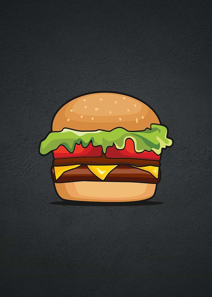 burger design illustration