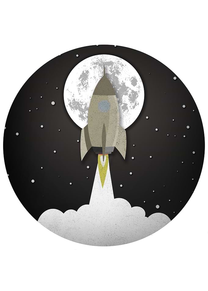 Old Style rocket lift off