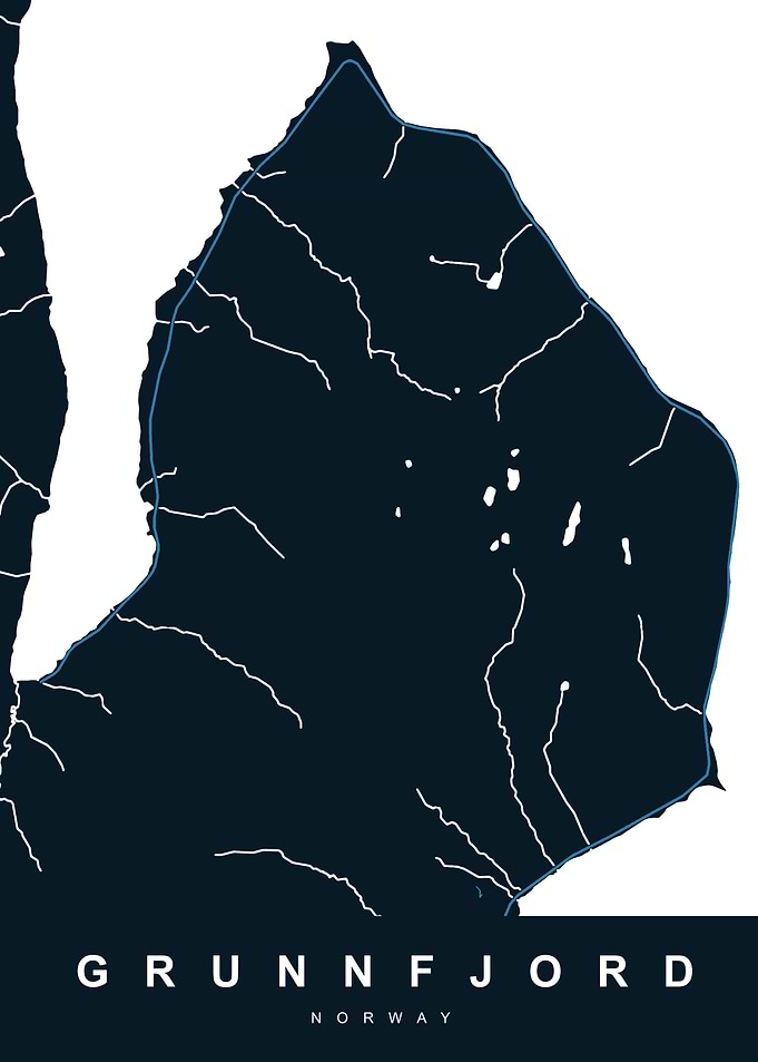 GRUNNFJORD Map NORWAY