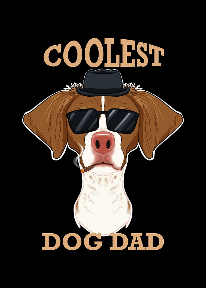 Coolest Dog Dad I Brittany