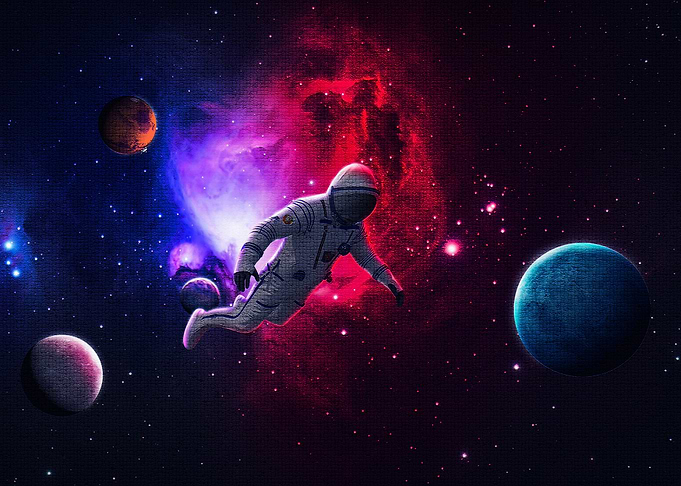 Astronaut fly space
