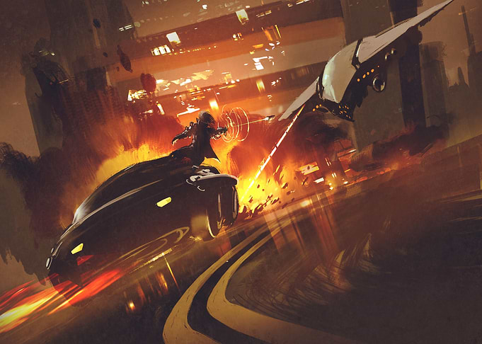 wild car chase