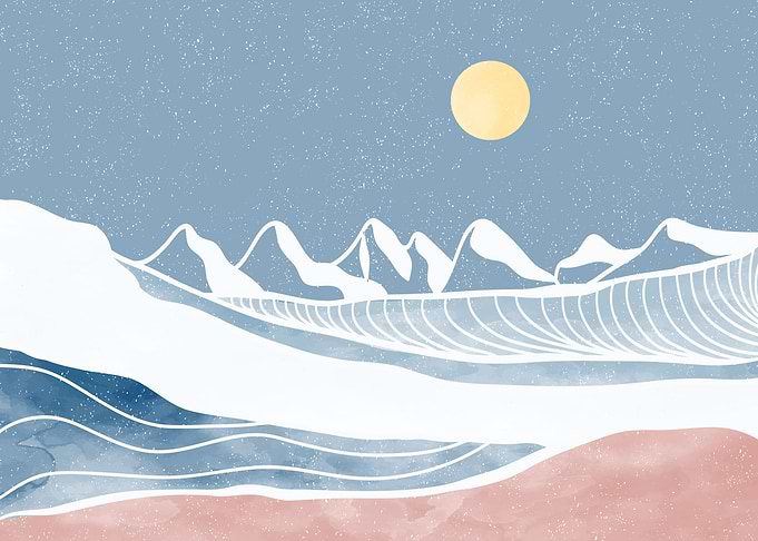 Ice Mountain painting