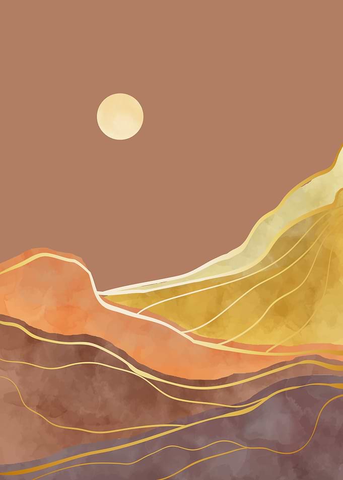 Abstract Mountain Painting