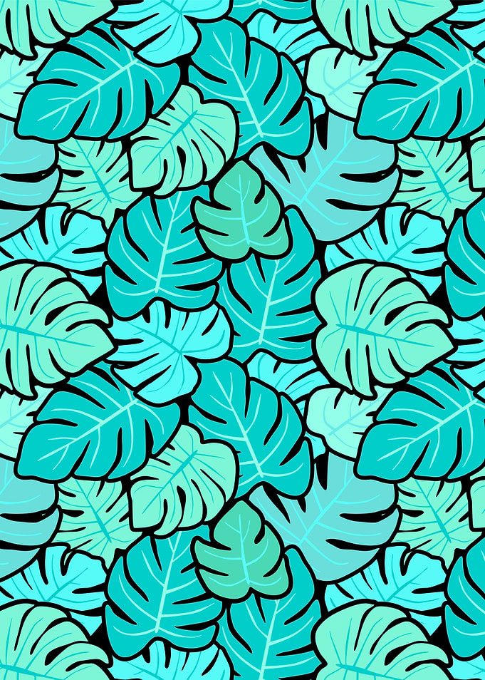 monstera seamless pattern