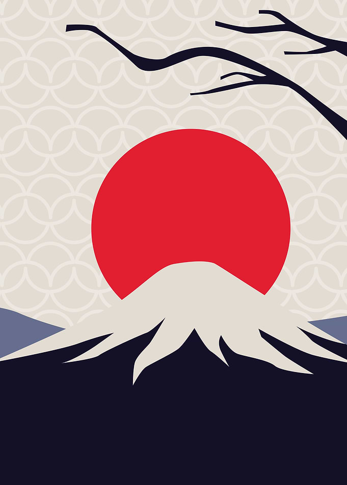 Japanese Mount Fuji Sun