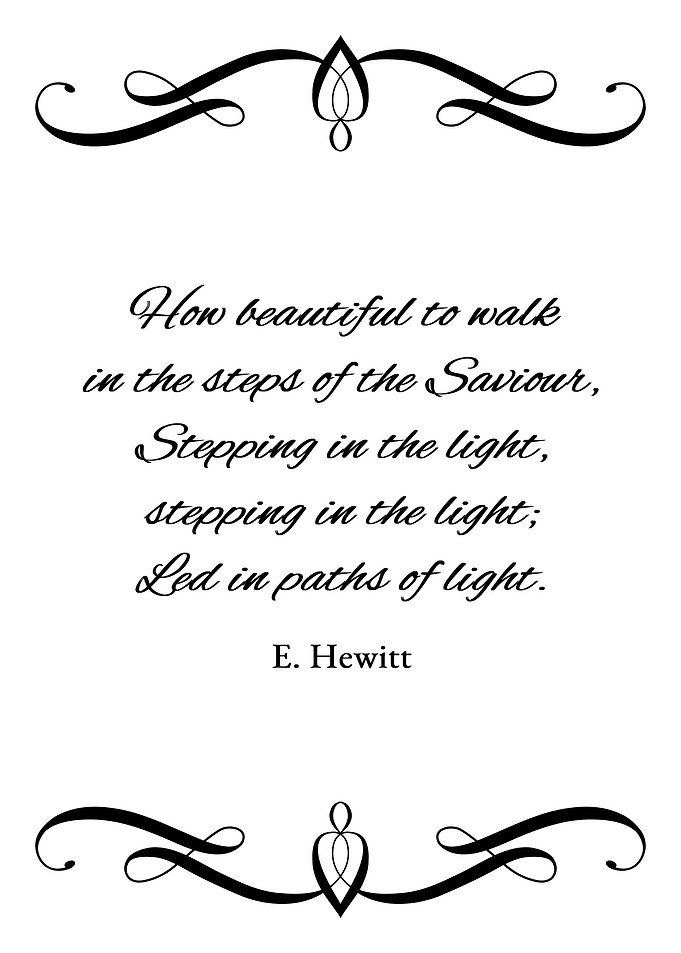Stepping in the Light