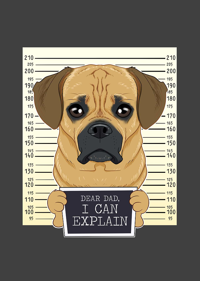 Puggle Dog Dad Fathers Day