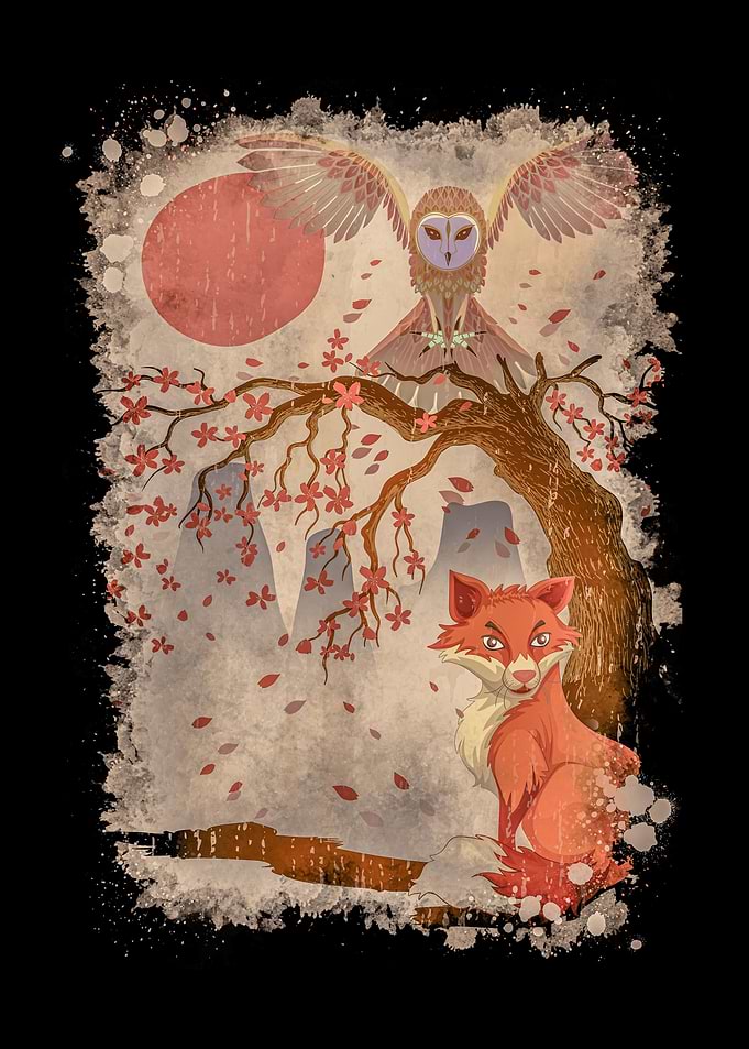 Beautiful Fox Owl Tree