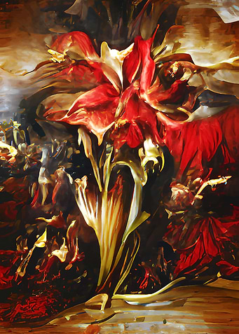 Amaryllis flower bouquet