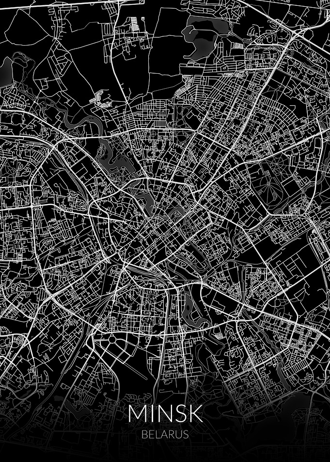 Minsk Map Black